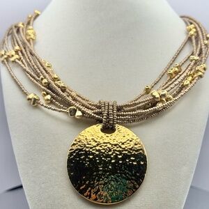 Joan Rivers Gold Beaded Statement Necklace